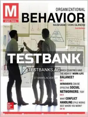 Test Bank for M Organizational Behavior 3rd Edition by McShane
