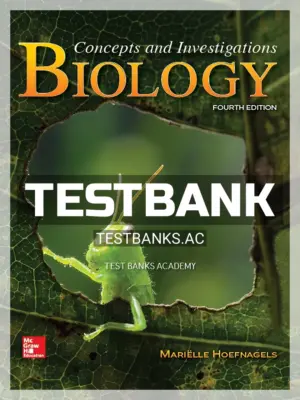 Test Bank for Biology Concepts and Investigations 4th Edition by Hoefnagels