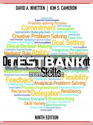 Test Bank for Developing Management Skills 9th Edition by Whetten