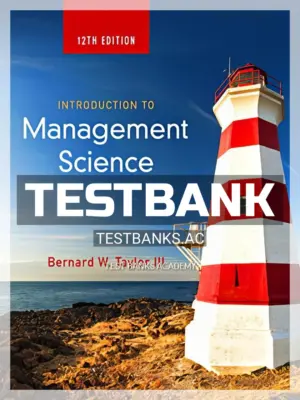 Test Bank for Introduction to Management Science 12th Edition by Taylor
