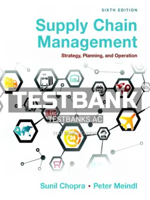 Test Bank for Supply Chain Management Strategy Planning and Operation 6th Edition by Chopra