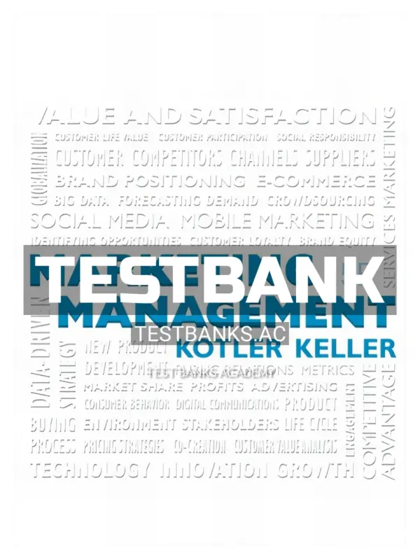 Test Bank for Marketing Management 15th Edition by Kotler
