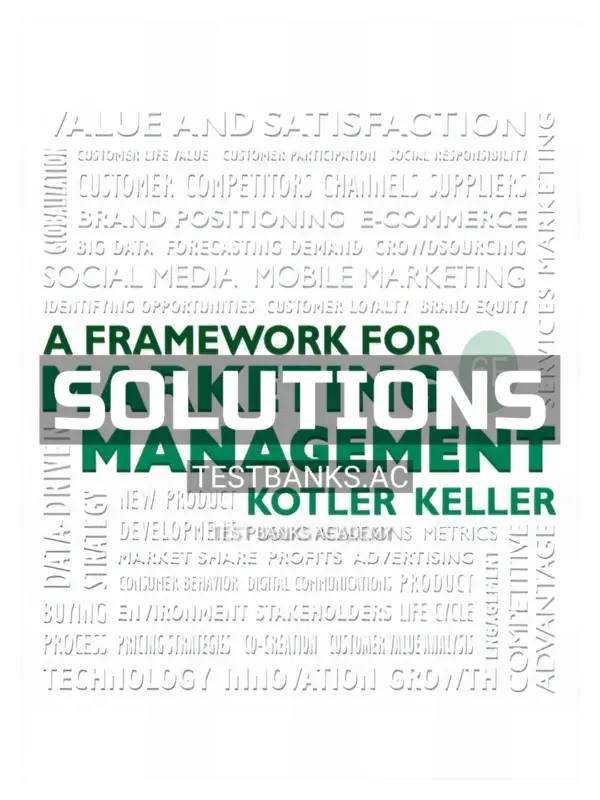 Solutions Manual for Framework for Marketing Management 6th Edition by Kotler