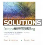 Solutions Manual for Database Processing Fundamentals Design and Implementation 14th Edition by Kroenke