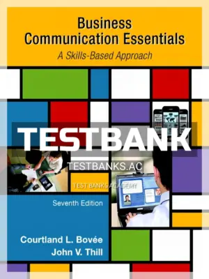 Test Bank for Business Communication Essentials 7th Edition by Bovee