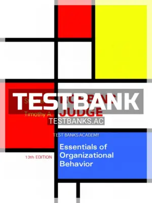 Test Bank for Essentials of Organizational Behavior 13th Edition by Robbins