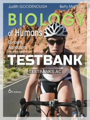 Test Bank for Biology of Humans Concepts Applications and Issues 6th Edition by Goodenough