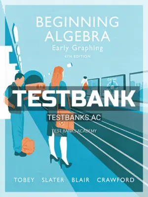 Test Bank for Beginning Algebra Early Graphing 4th Edition by Tobey