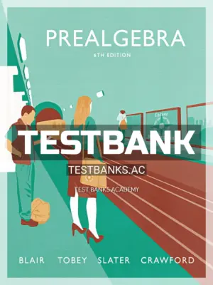 Test Bank for Prealgebra 6th Edition by Blair