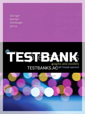 Test Bank for Precalculus Graphs and Models A Right Triangle Approach 6th Edition by Bittinger