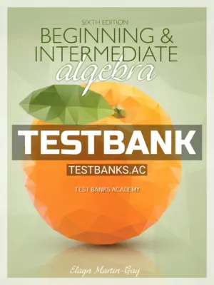 Test Bank for Beginning and Intermediate Algebra 6th Edition by Martin Gay