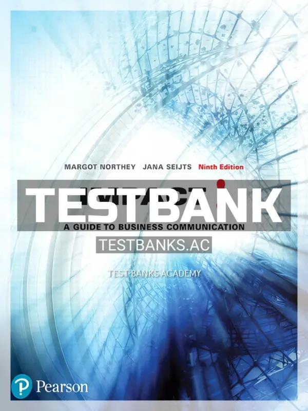Test Bank for Impact A Guide to Business Communication 9th CA Edition by Northey