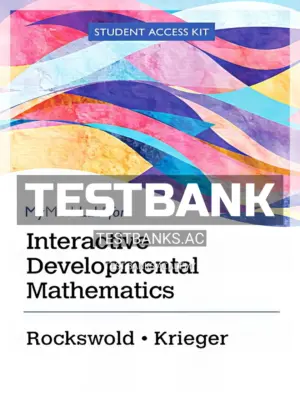 Test Bank for Interactive Developmental Mathematics 1st Edition by Rockswold