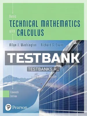 Test Bank for Basic Technical Mathematics with Calculus 11th Edition by Washington