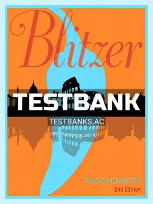 Test Bank for Trigonometry 2nd Edition by Blitzer