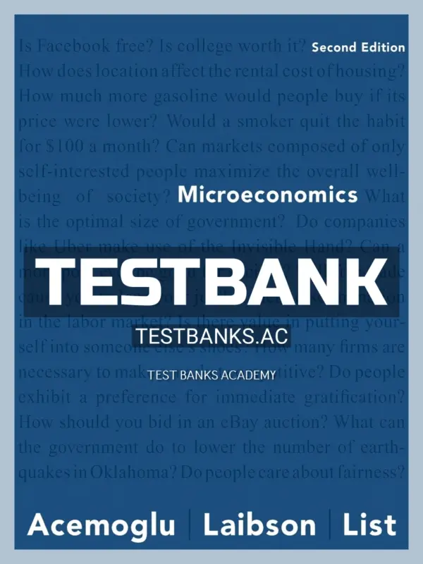 Test Bank for Microeconomics 2nd Edition by Acemoglu