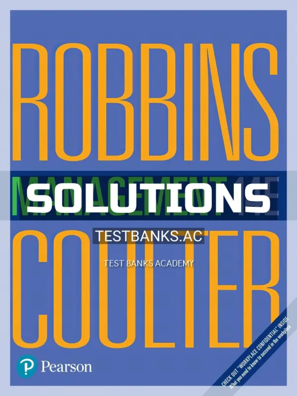 Solutions Manual for Management 14th Edition by Robbins