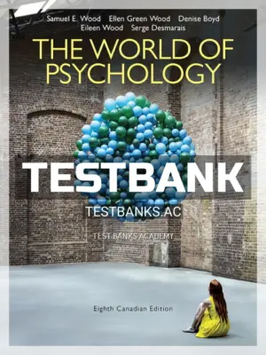 Test Bank for World of Psychology 8th CA Edition by Wood
