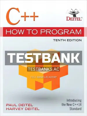 Test Bank for C++ How to Program 10th Edition by Deitel