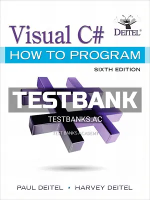 Test Bank for Visual C# How to Program 6th Edition by Deitel