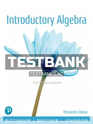 Test Bank for Introductory Algebra 13th Edition by Bittinger