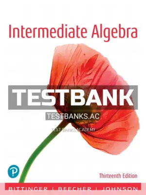 Test Bank for Intermediate Algebra 13th Edition by Bittinger