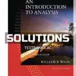 Solutions Manual for Introduction to Analysis Classic 4th Edition by Wade