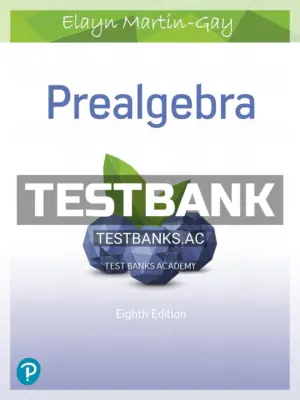 Test Bank for Prealgebra 8th Edition by Martin Gay