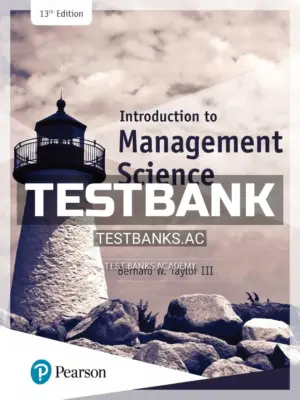 Test Bank for Introduction to Management Science 13th Edition by Taylor