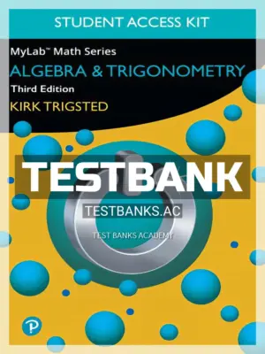 Test Bank for Algebra and Trigonometry 3rd Edition by Trigsted