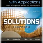 Solutions Manual for Finite Mathematics with Applications In the Management Natural and Social Sciences 12th Edition by Lial