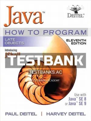Test Bank for Java How To Program Late Objects 11th Edition by Deitel