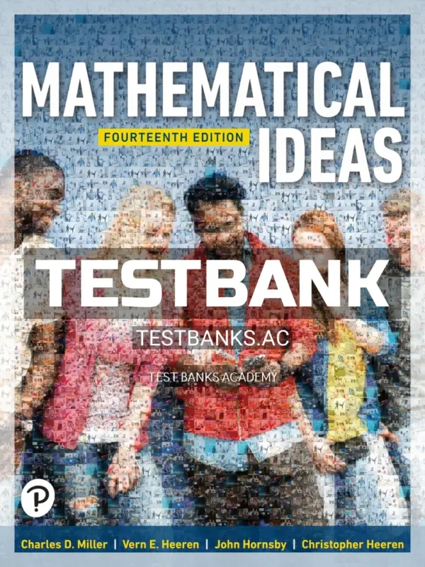 Test Bank for Mathematical Ideas 14th Edition by Miller