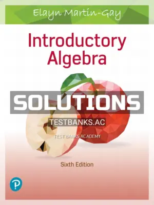 Solutions Manual for Introductory Algebra 6th Edition by Martin Gay
