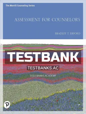 Test Bank for Assessment for Counselors 1st Edition by Erford