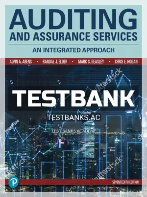 Test Bank for Auditing and Assurance Services 17th Edition by Arens