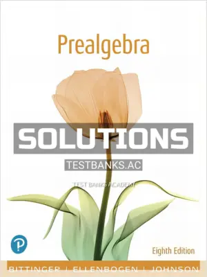 Solutions Manual for Prealgebra 8th Edition by Bittinger