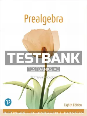 Test Bank for Prealgebra 8th Edition by Bittinger