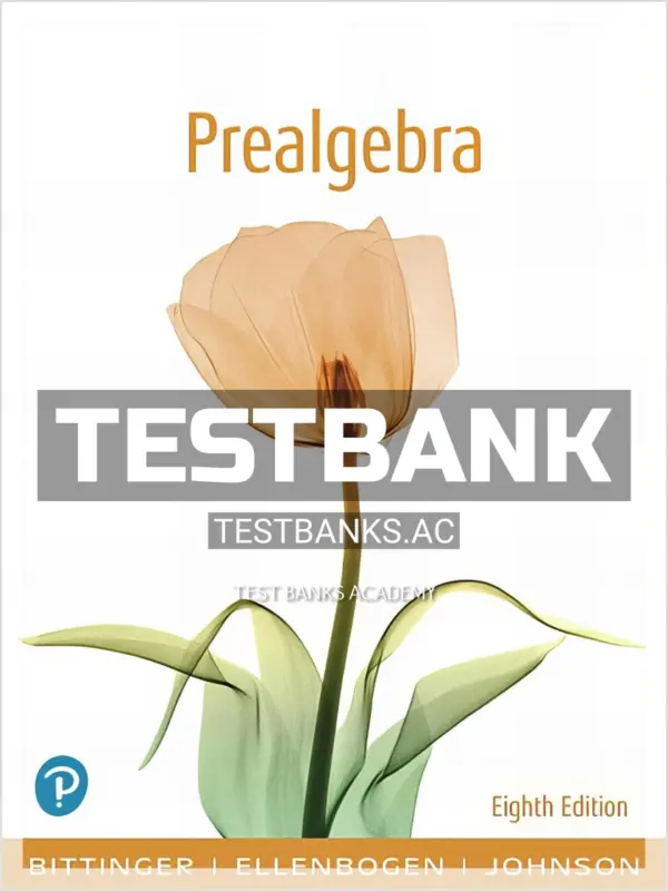 Test Bank for Prealgebra 8th Edition by Bittinger