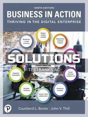 Solutions Manual for Business in Action 9th Edition by Bovee