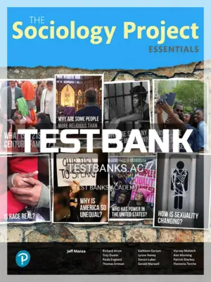 Test Bank for Sociology Project Essentials 1st Edition by NYU Sociology Department
