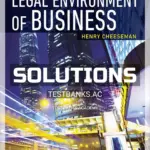 Solutions Manual for Legal Environment of Business 9th Edition by Cheeseman