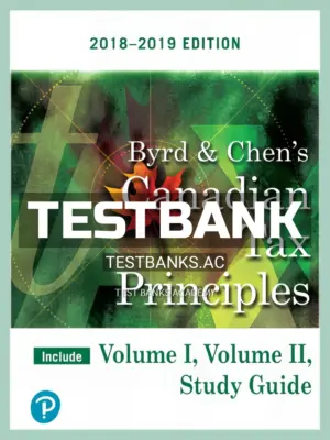 Test Bank for Canadian Tax Principles 2018 2019 1st CA Edition by Byrd