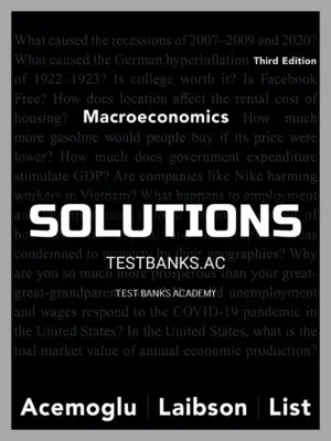 Solutions Manual for Macroeconomics 3rd Edition by Acemoglu