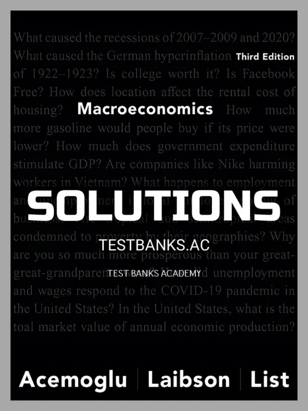 Solutions Manual for Macroeconomics 3rd Edition by Acemoglu