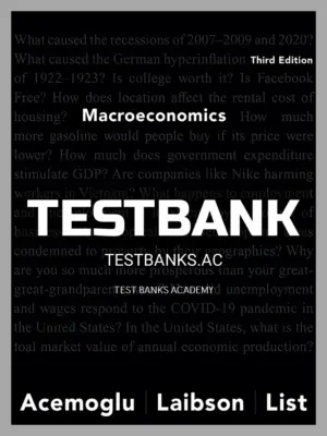 Test Bank for Macroeconomics 3rd Edition by Acemoglu