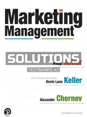 Solutions Manual for Marketing Management 16th Edition by Kotler