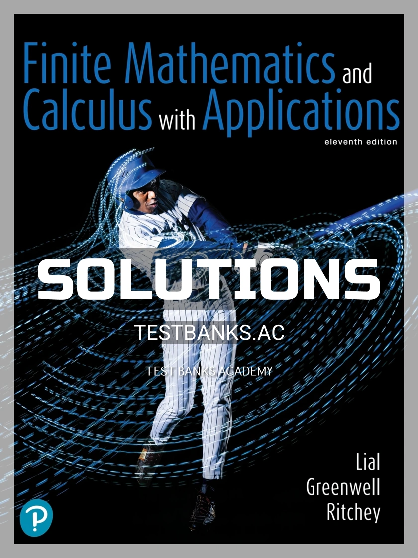 Solutions Manual for Finite Mathematics and Calculus with Applications ...