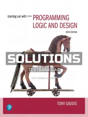 Solutions Manual for Starting Out with Programming Logic and Design 6th Edition by Gaddis
