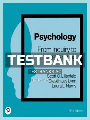 Test Bank for Psychology From Inquiry to Understanding 5th Edition by Lilienfeld